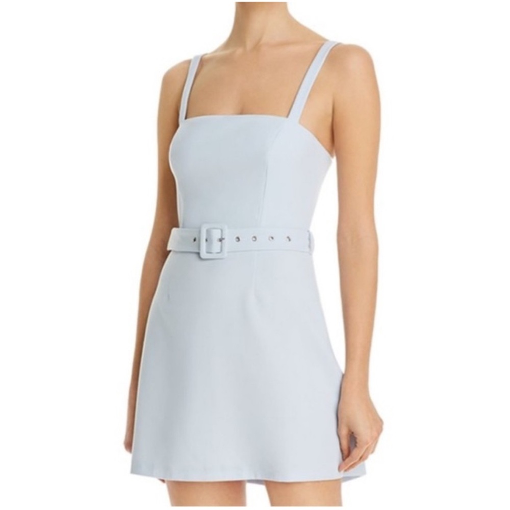 French Connection light blue dress with belt